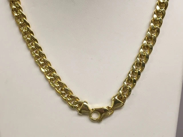 14k Yellow Gold 22″ Men’s Miami Cuban Curb Link 7.5 mm 45 Grams Chain/Necklace