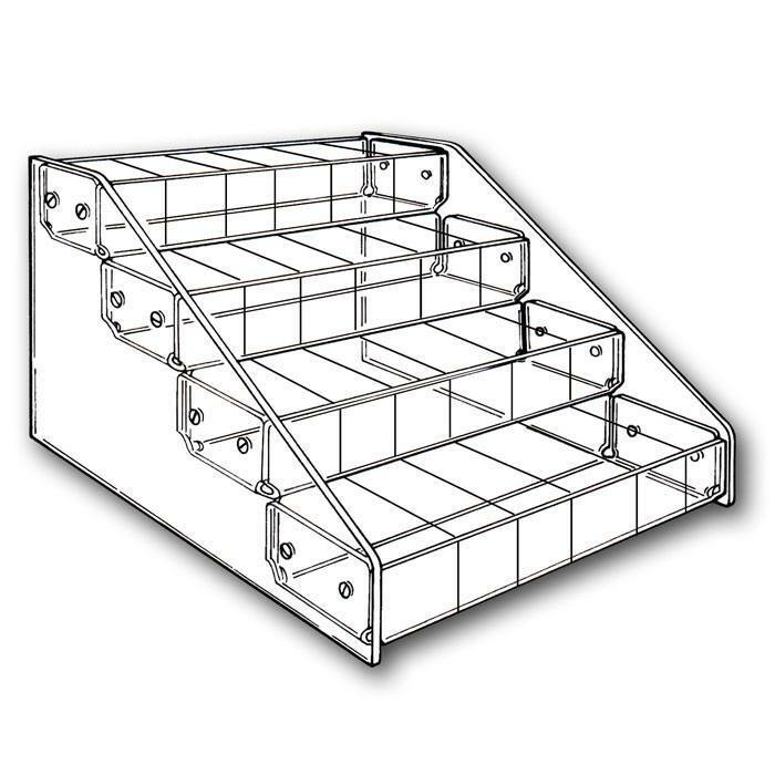 Makeup Organizer Acrylic Display Showcase Stand Counter top Display Counter Bin