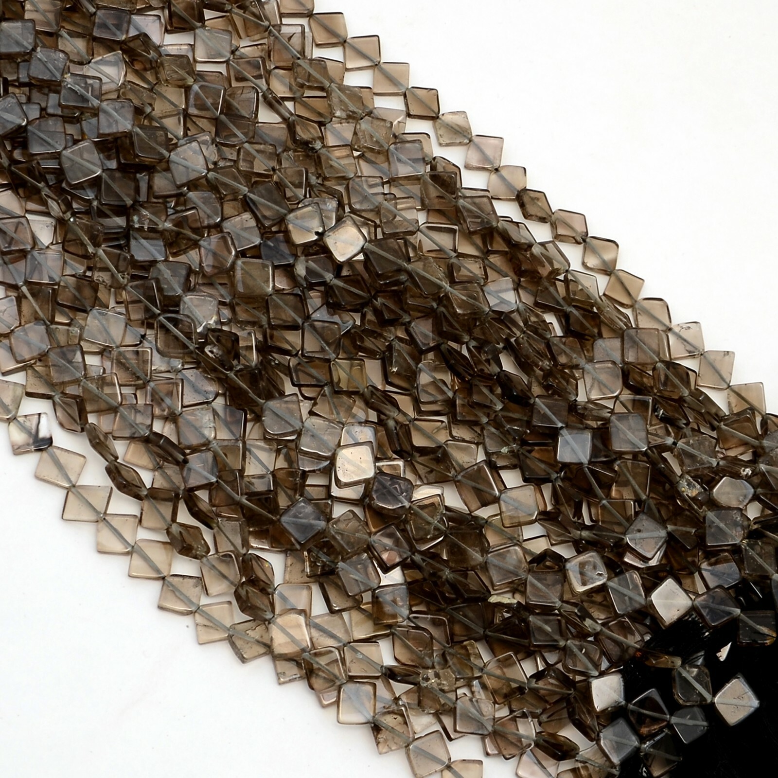Smokey Quartz Kite Beads 13 Inch Strand Natural Gemstone Jewelry Wholesale Lot