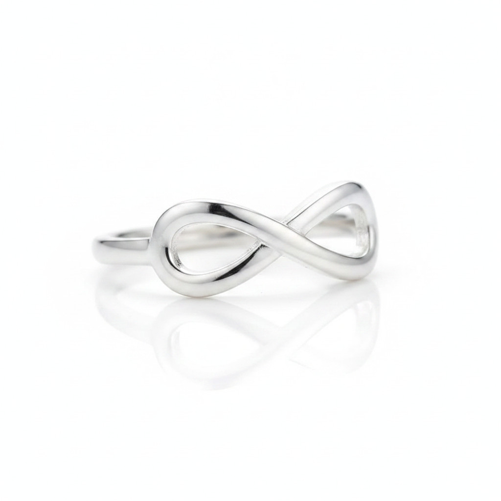 Infinity Ring Polished 925 Sterling Silver 6x16mm Symbol Bold Sizes 4-11