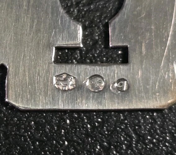 Vintage Sterling Silver Razor Blade Pendant