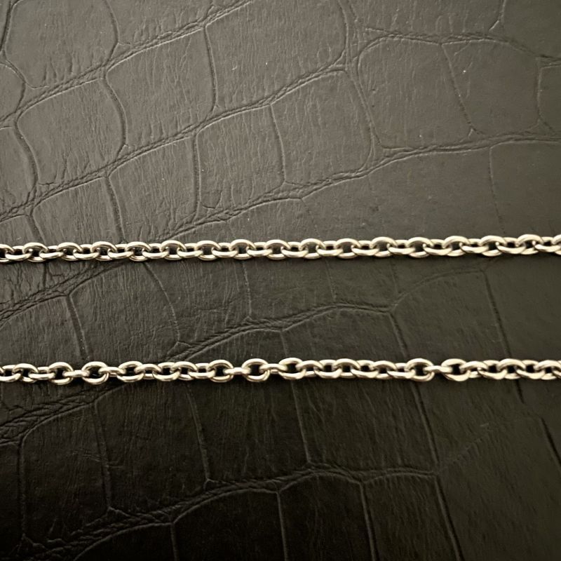 Pure Titanium O-shaped Necklace Wide 3mm Lightweight Anti Allergic Thin Chain