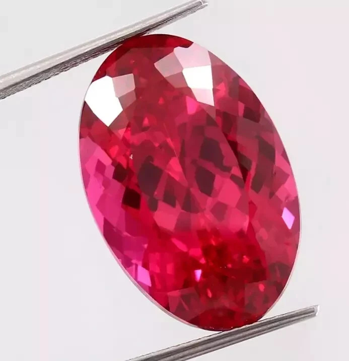 10.00 Ct+ Certified Unheated Myanmar Burma Pink Ruby Oval Cut Loose Gemstone
