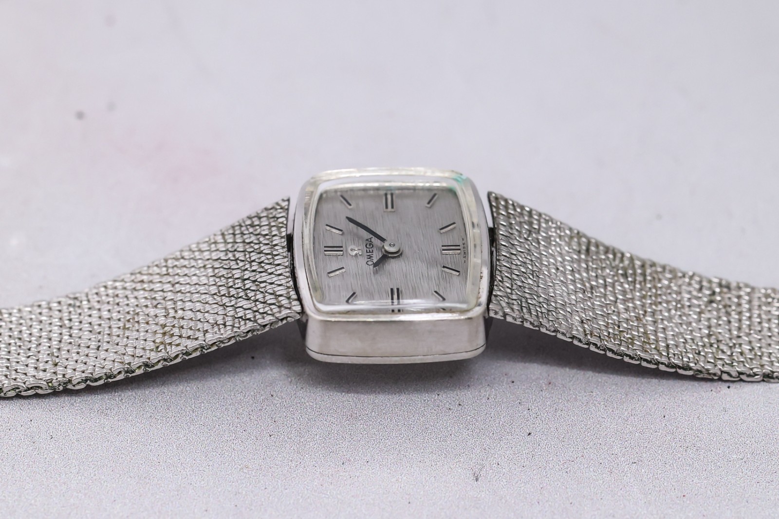 14K GF *Vintage 1971* OMEGA De Ville Cal.485 Manual Winding Linen 17J 20mm Women