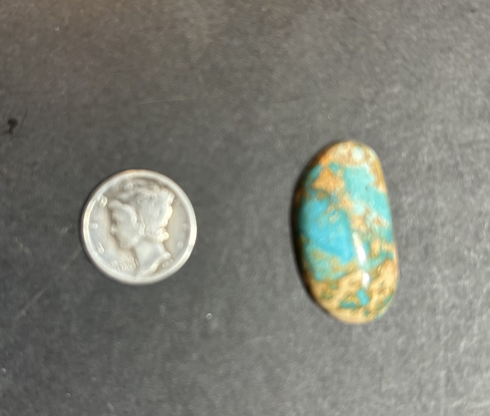 Royston Turquoise Cabochon, 14.9 carats, one (1), ships from Arizona