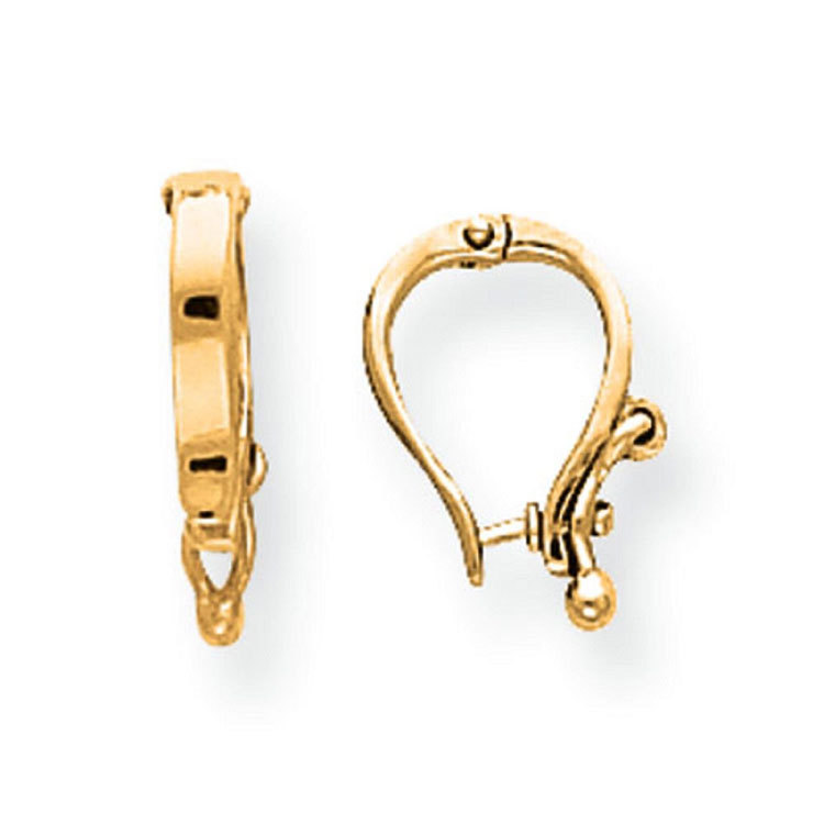 Charm Enhancer Slide Attacher Snap Bail Clasp For Omega Pearl 14K Yellow Gold