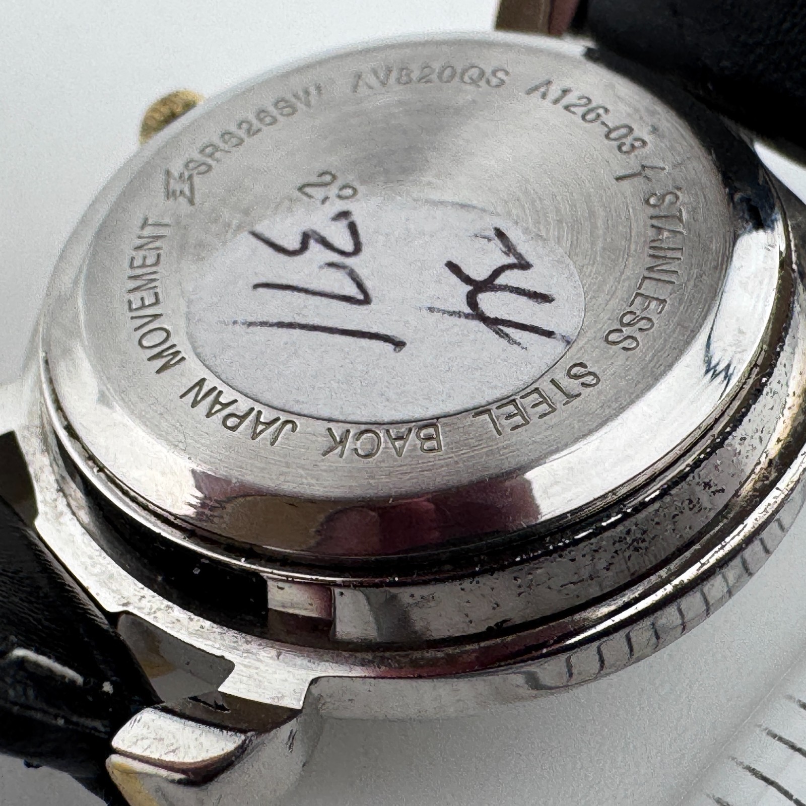 VTG Japan Movt Quartz Watch Women Moon Phase Dual Tone Leather Analog New Batter
