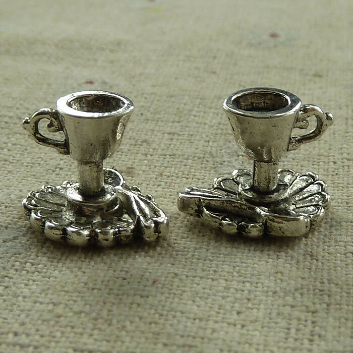 Free Ship 50 pcs tibetan silver teacup charms 16X14mm L-2359