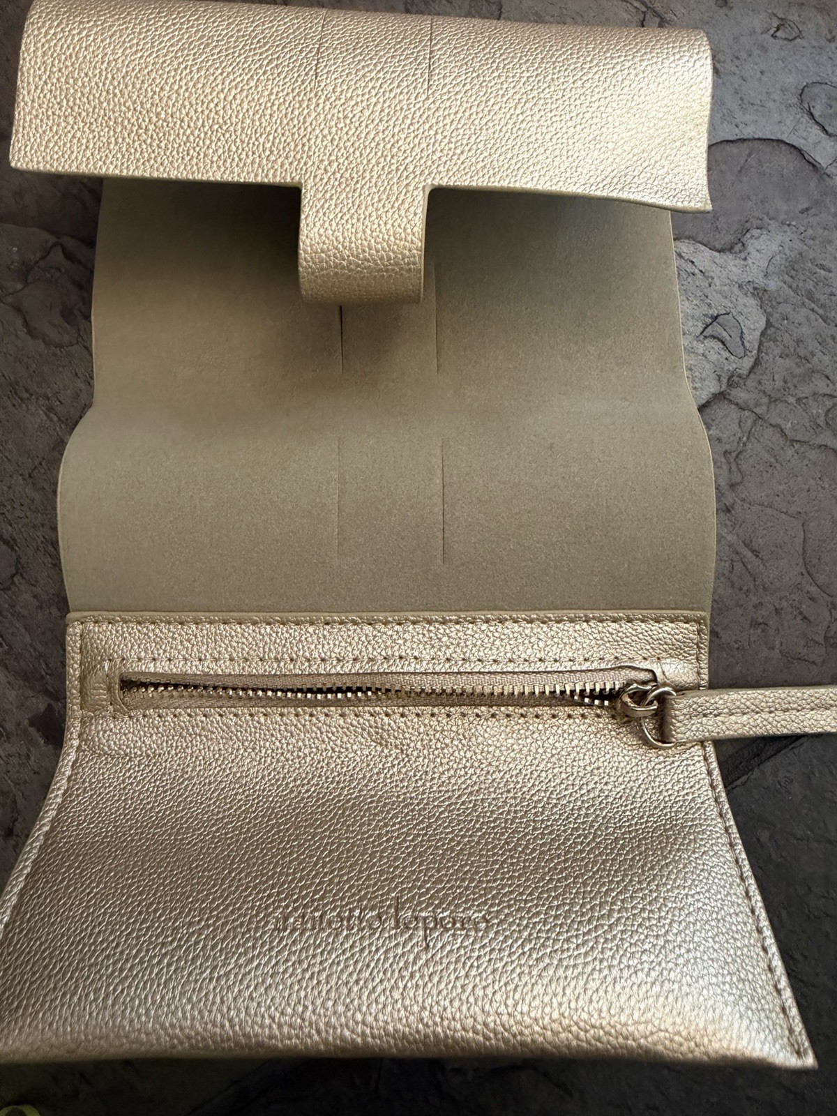 Nanette Lenore Gold Travel Jewelry Organizer Roll Bag Case Foldable Holder
