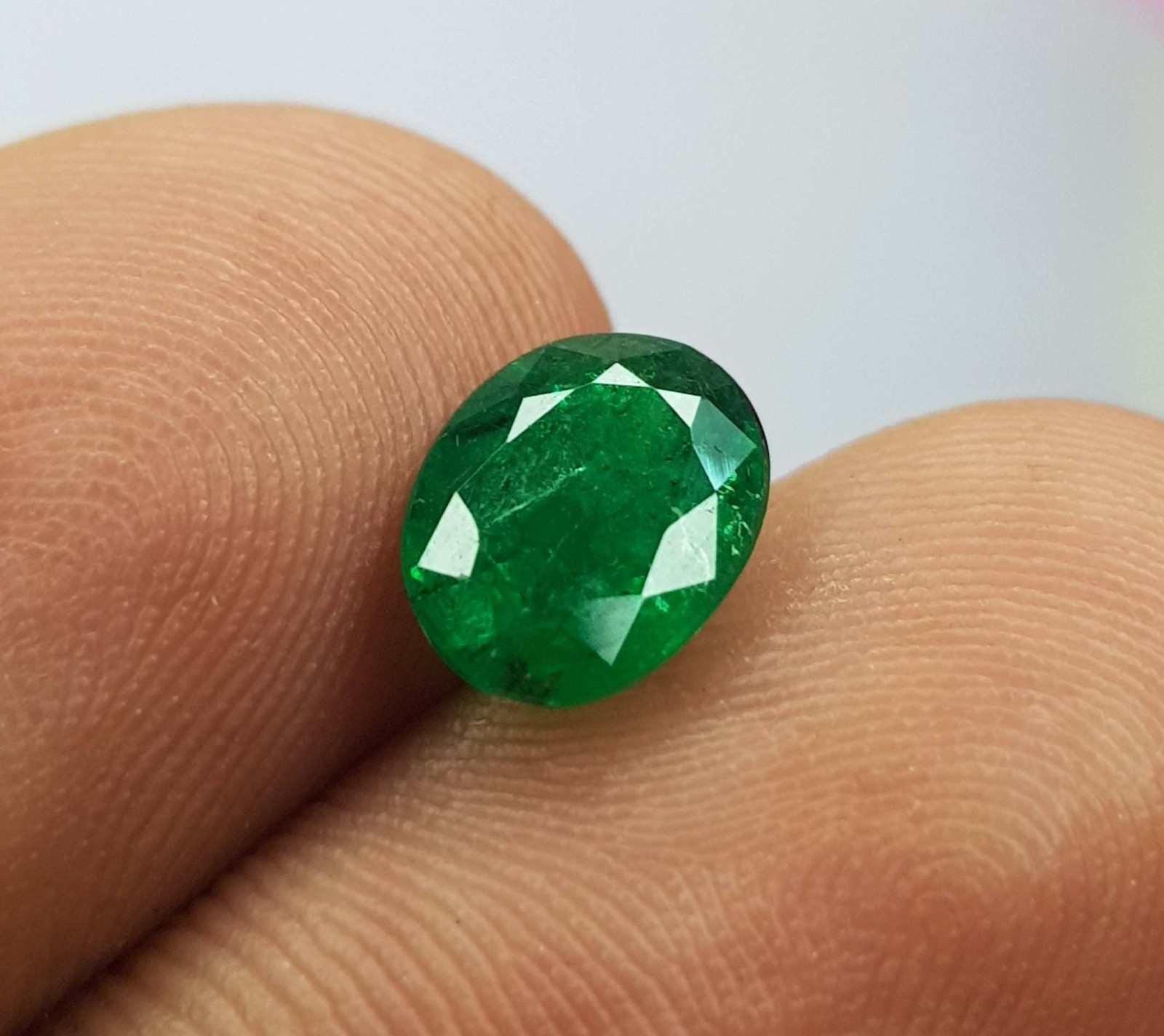 1.10 Ct Natural Emerald Oval Shape Rich Green Certified Loose Gemstone