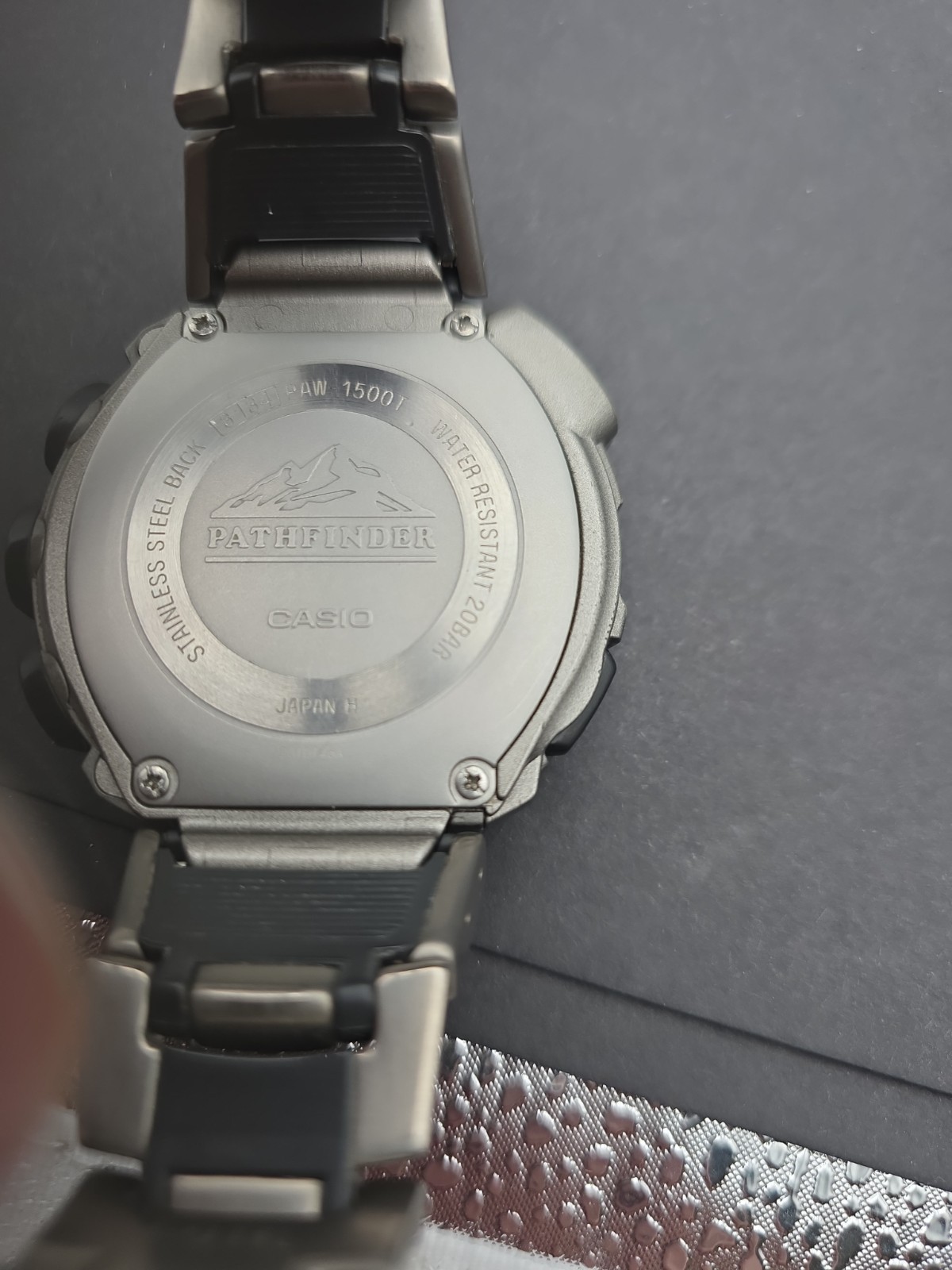 Casio Pathfinder PAW-1500T Titanium Triple Sensor Solar Atomic Watch 3134 Works
