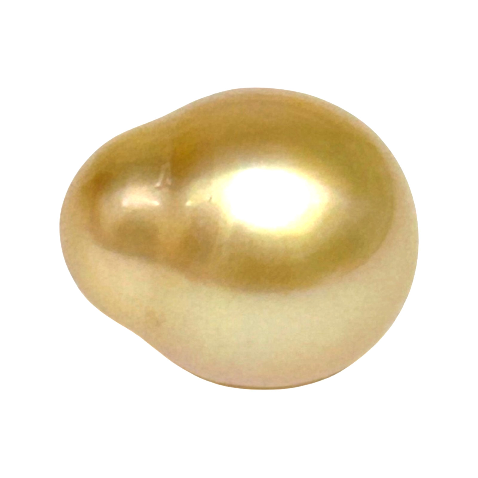 Gorgeous 14.3 x 17mm 23.3 Carats Philippines South Sea Pearl – Rich Gold Oval