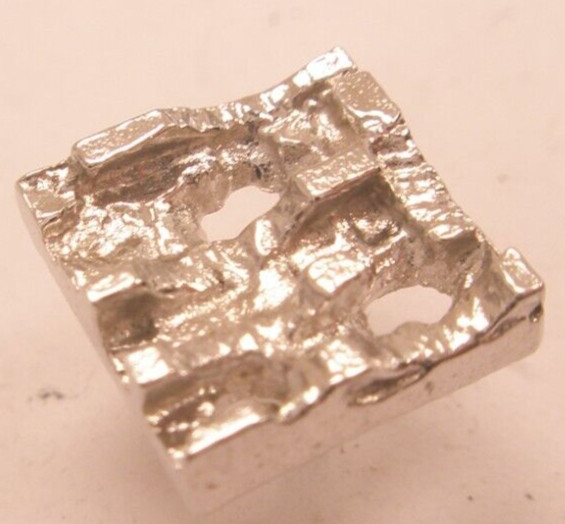 Nugget Design Silver Tone Vintage Tie Tack Lapel Pin s100