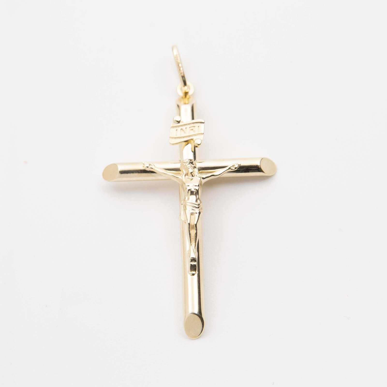 Jesus Crucifix Cross INRI Pendant Real 10K Yellow Gold All Sizes
