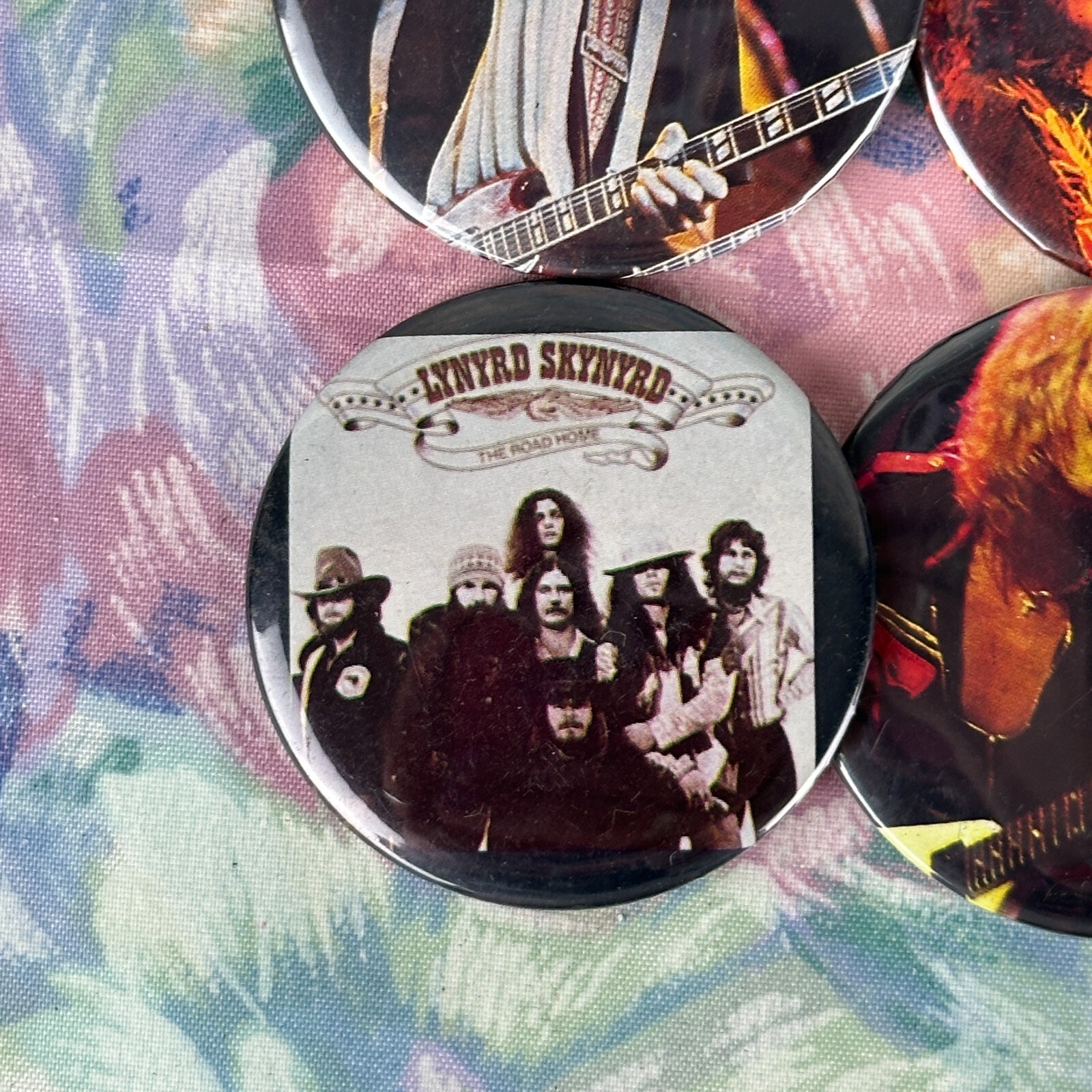 Vintage LOT OF 6 Mixed Classic Rock N Roll 2″ Pin Back Button Springsteen NOS