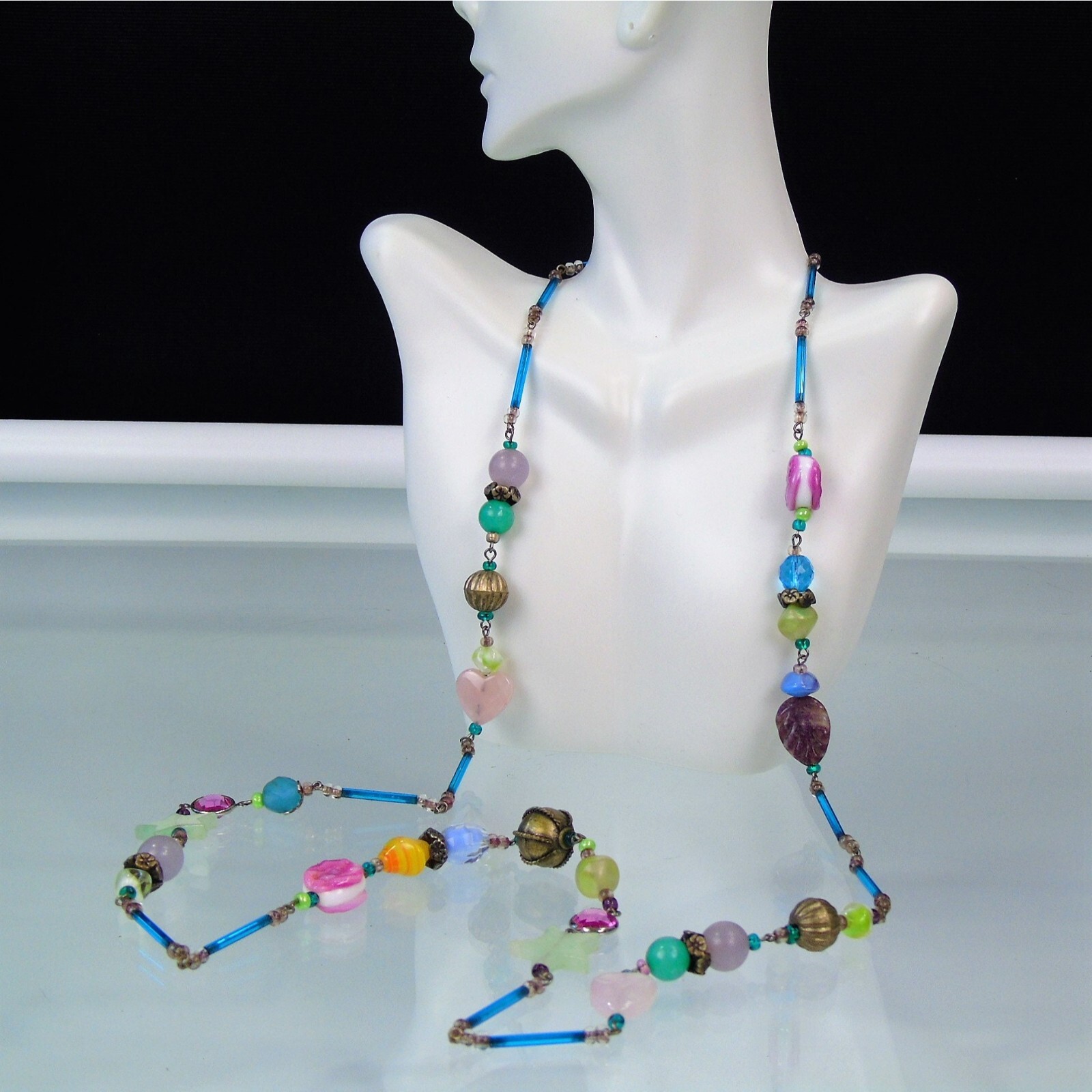 Iris Lane Necklace 1980s Designer Signed One of a Kind Vintage Beach Boho