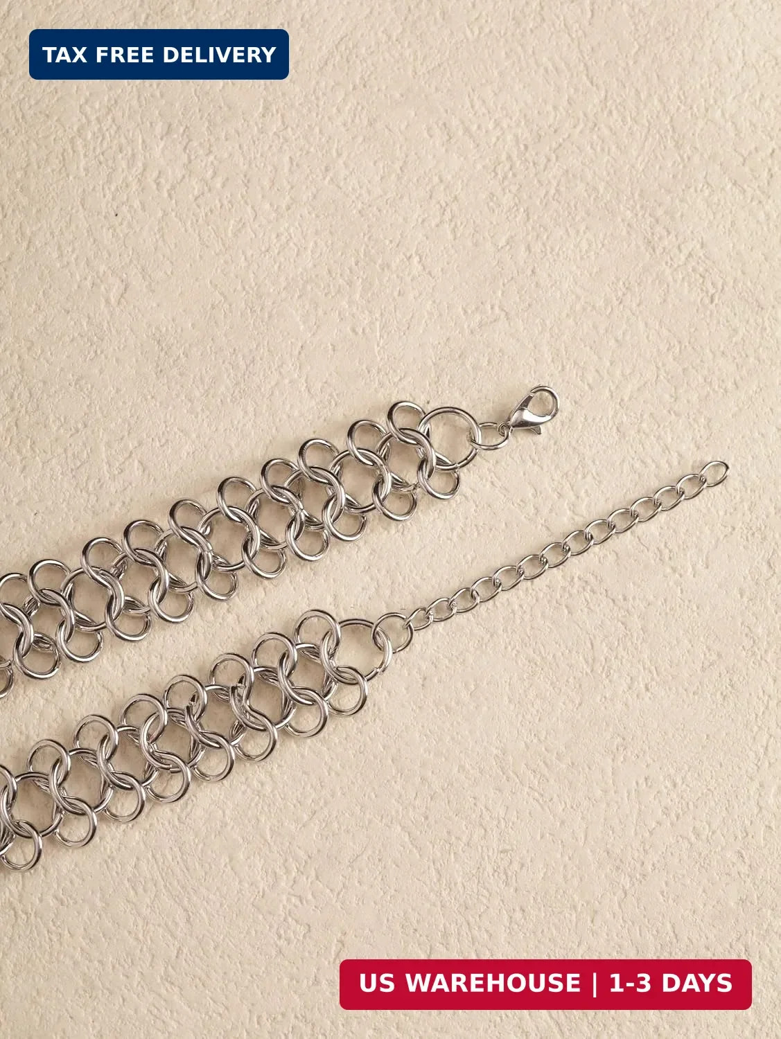 Sacina Silver-tone Chunky Spike Choker, Gothic Emo Punk Grunge Necklace, Goth Je