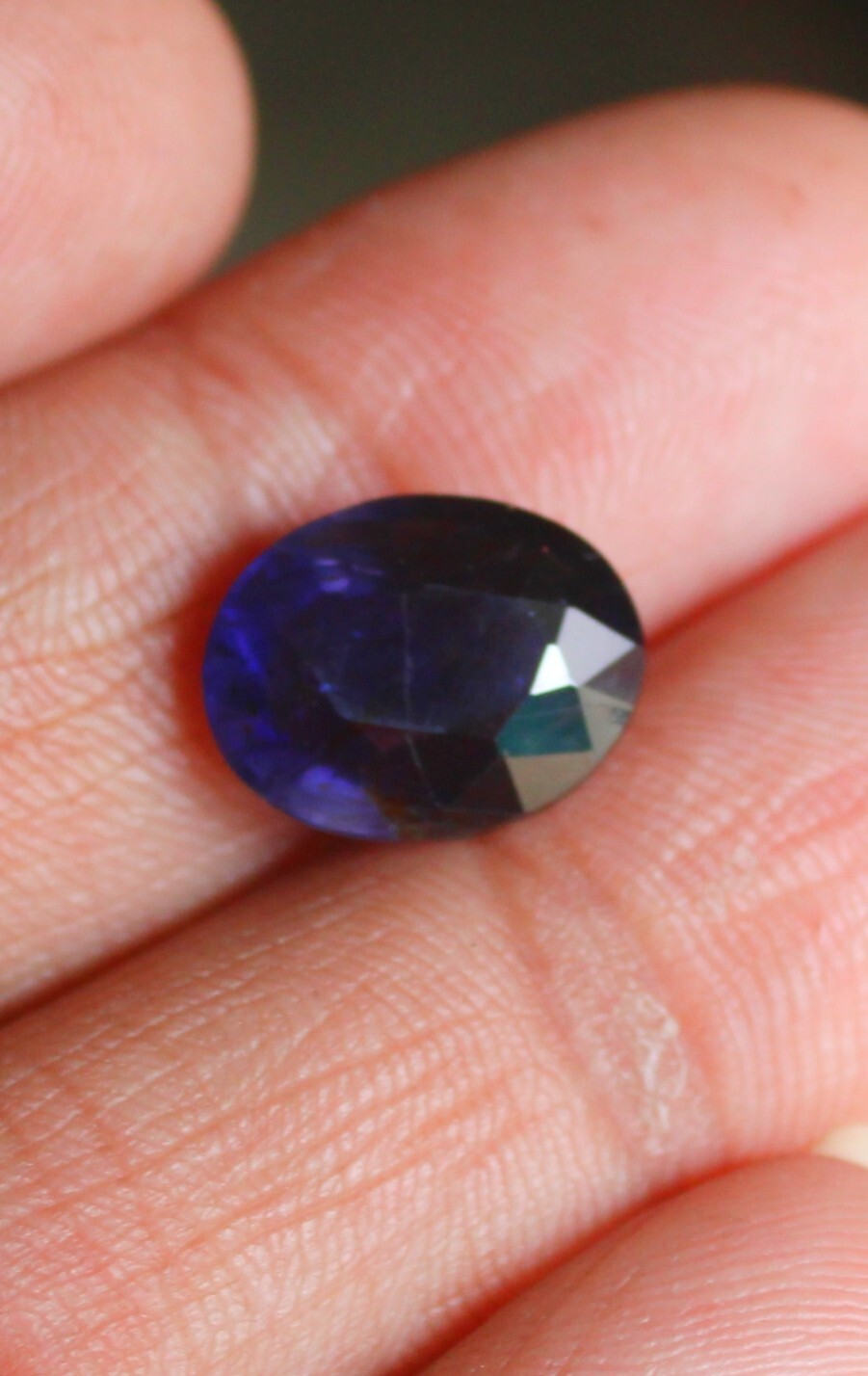 Iolite Gemstone, Oval shape Faceted Cut Loose Blue Iolite natural stone, 5.10 Ct