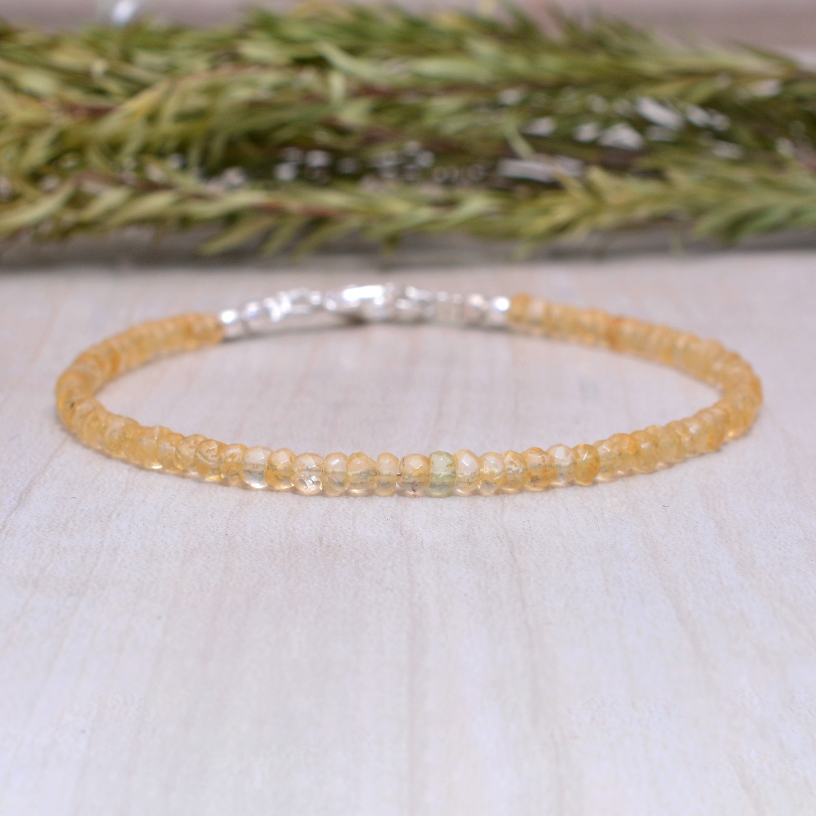 Citrine Bracelet, Citrine Jewelry, November Birthstone, Layering Bracelet, Gems