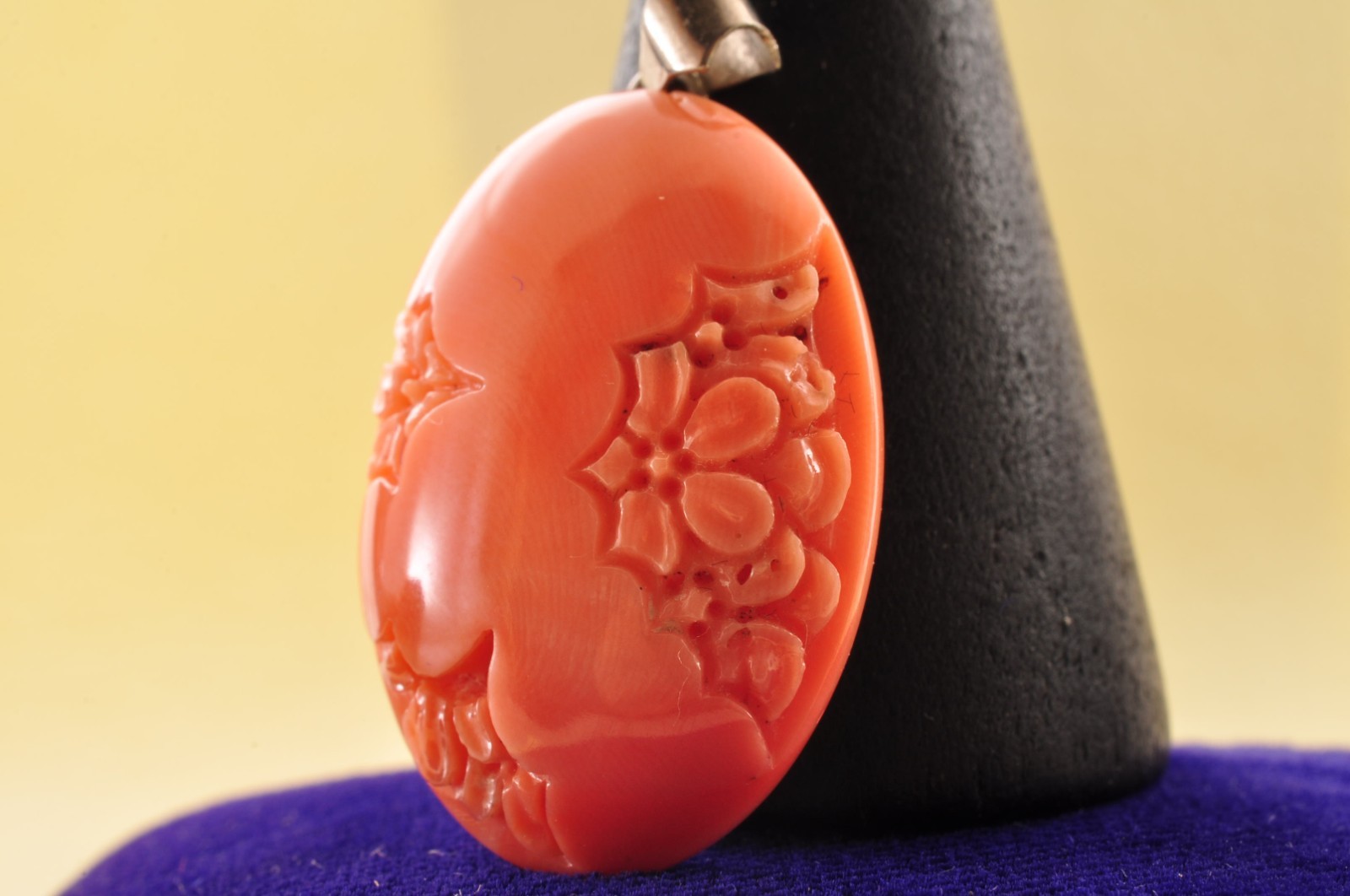 With Certification, MOMO coral pendant top ( 27mm(1.06in) 16.0ct) Flower Pattern