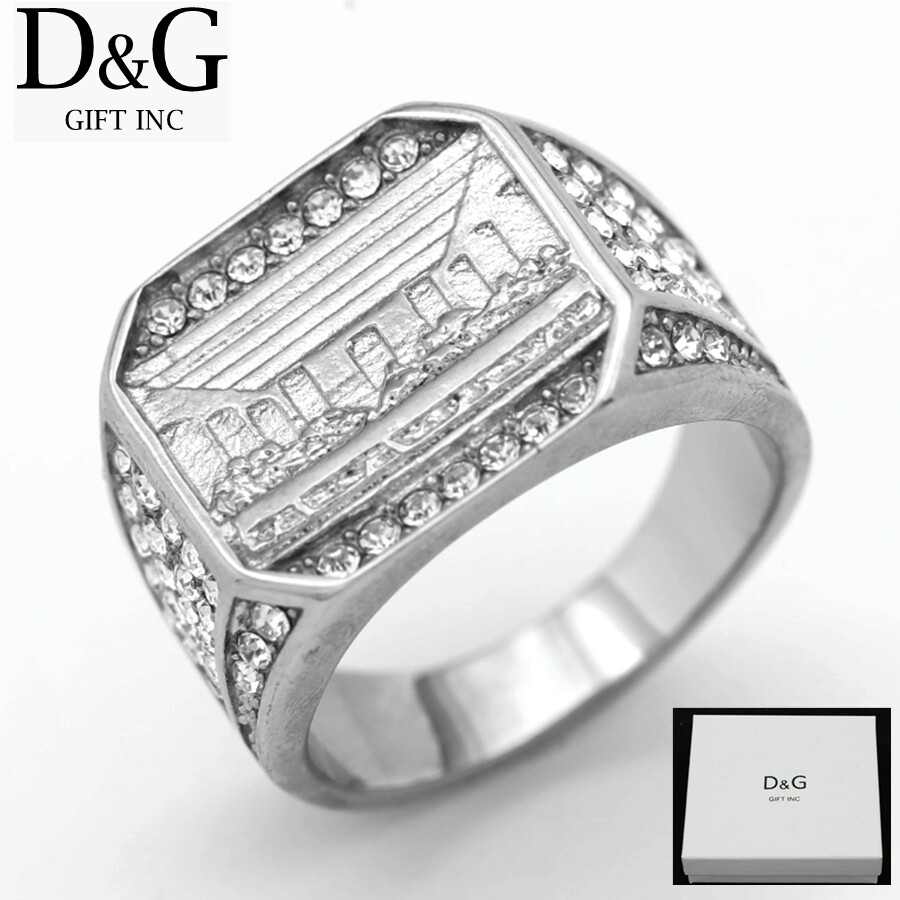 DG Men’s Stainless Steel,JESUS LAST SUPPER CZ Ring 8,9-13 High Polish Box
