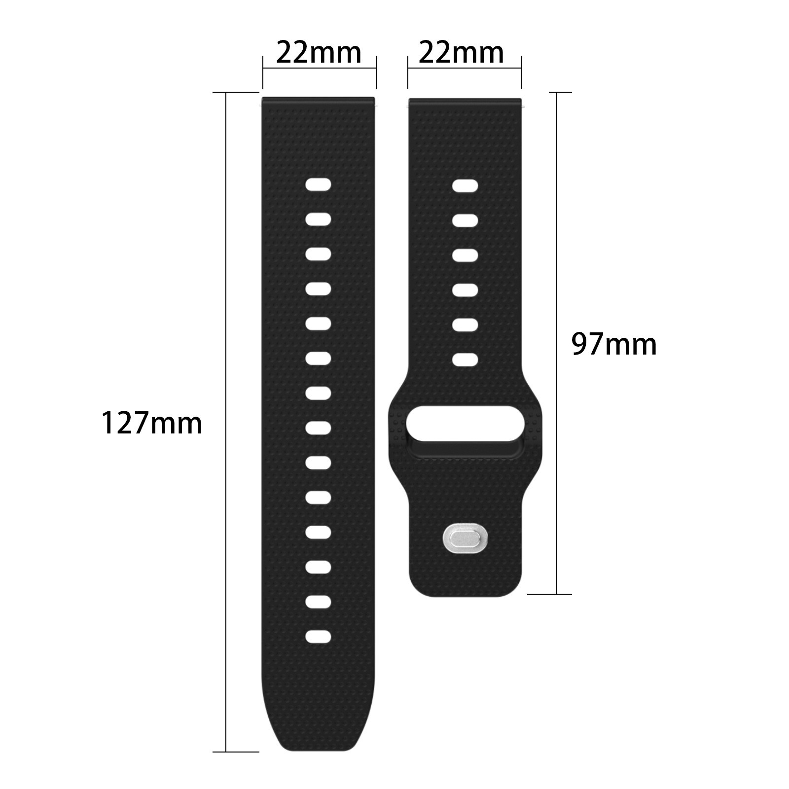 Silicone Watch Band Reverse Buckle Fits Samsung Watch 4/5/6 Square Clasp 20 22mm
