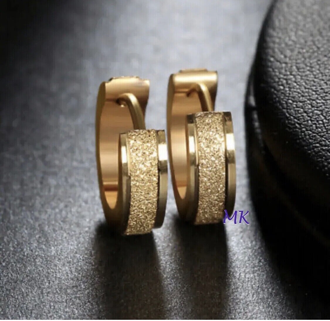 Huggie Hoop Earrings Gold Silver Stainless Steel Men Women – Pair