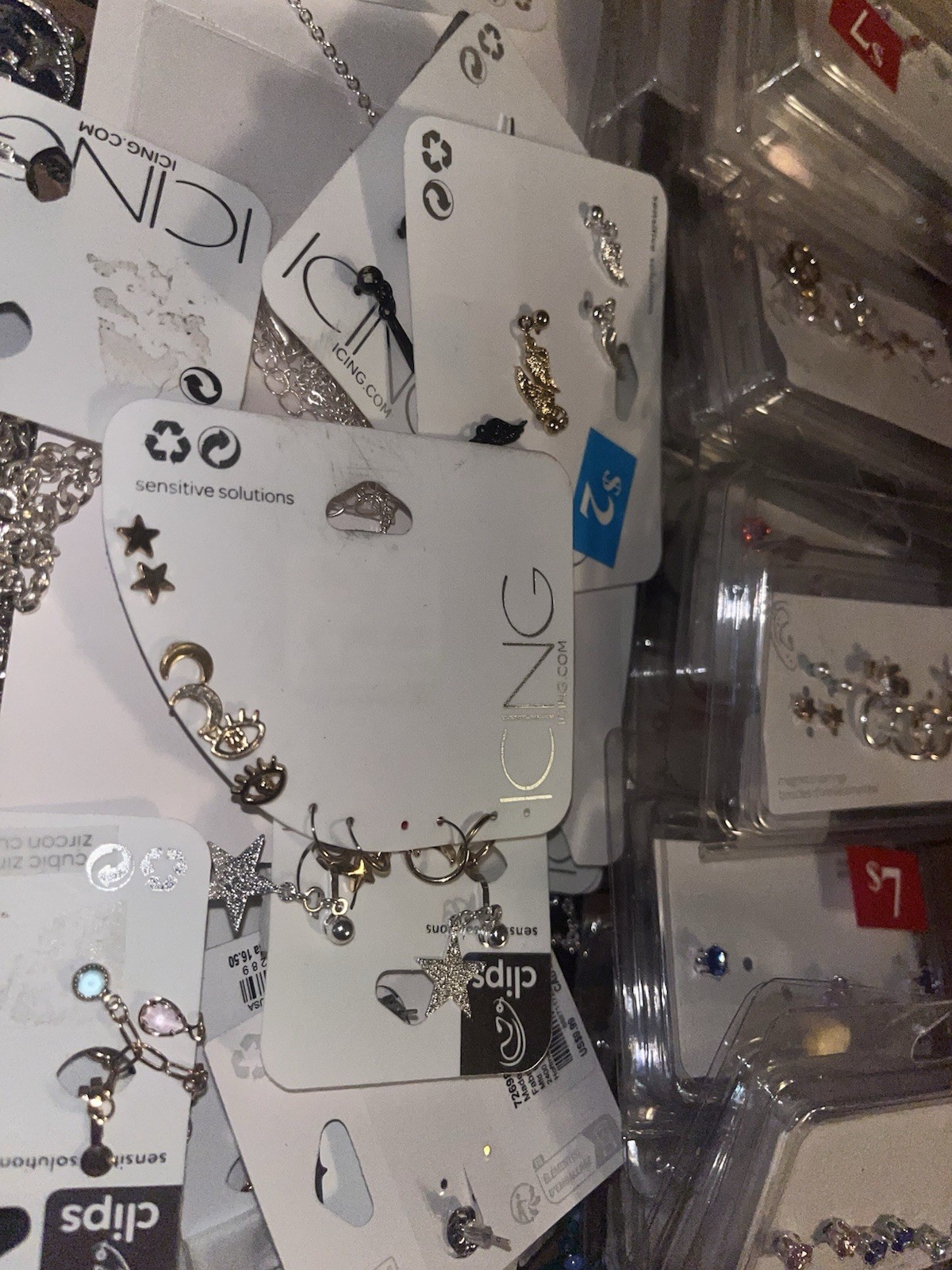 ICING & Claire’s Fashion Jewelry Mixed Lot Earrings Necklaces Bracelets Rings