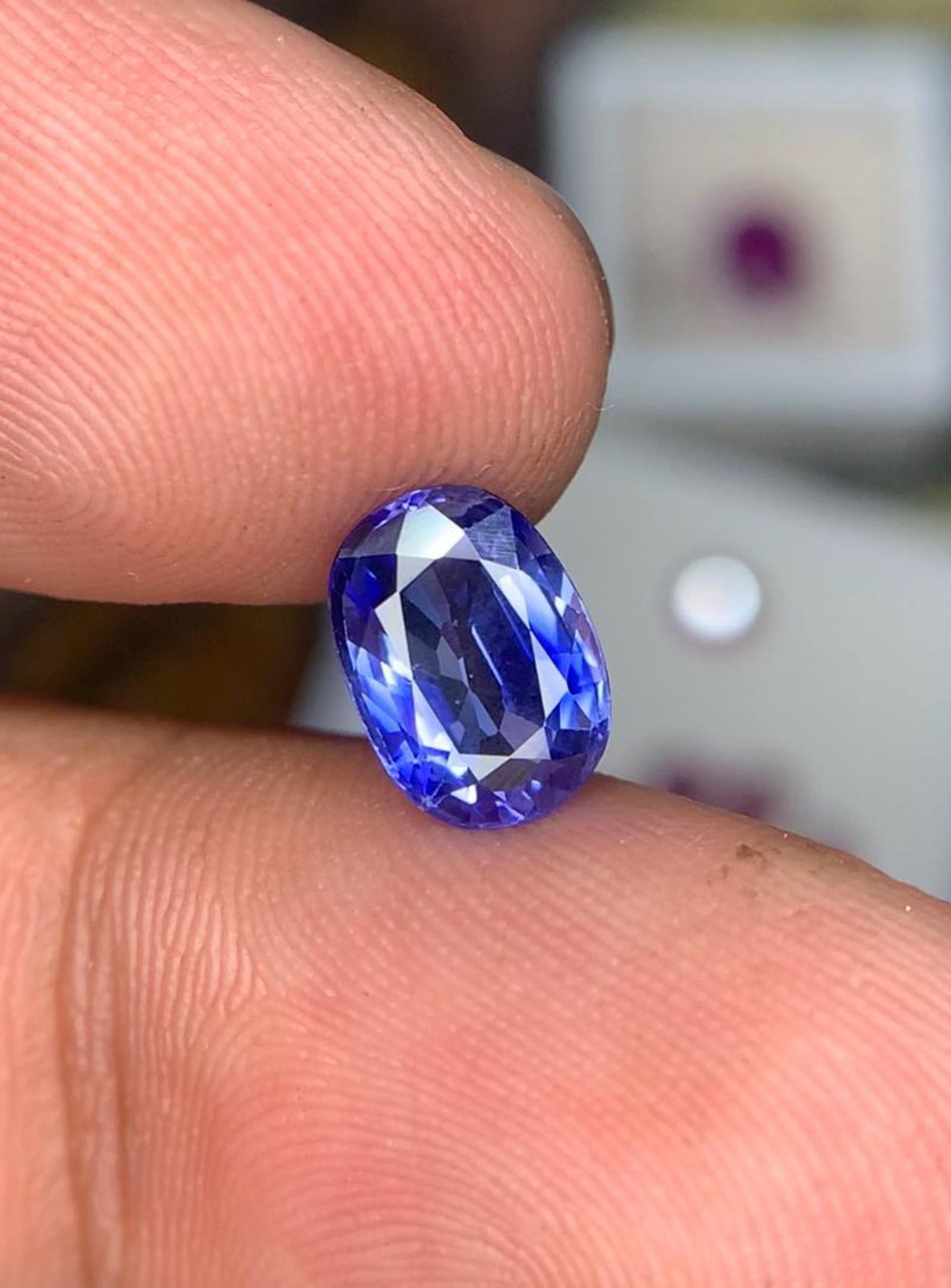 1.89 Ct Rare Natural GIE Certified Ceylon Blue Sapphire Oval Cut Loose Gemstone