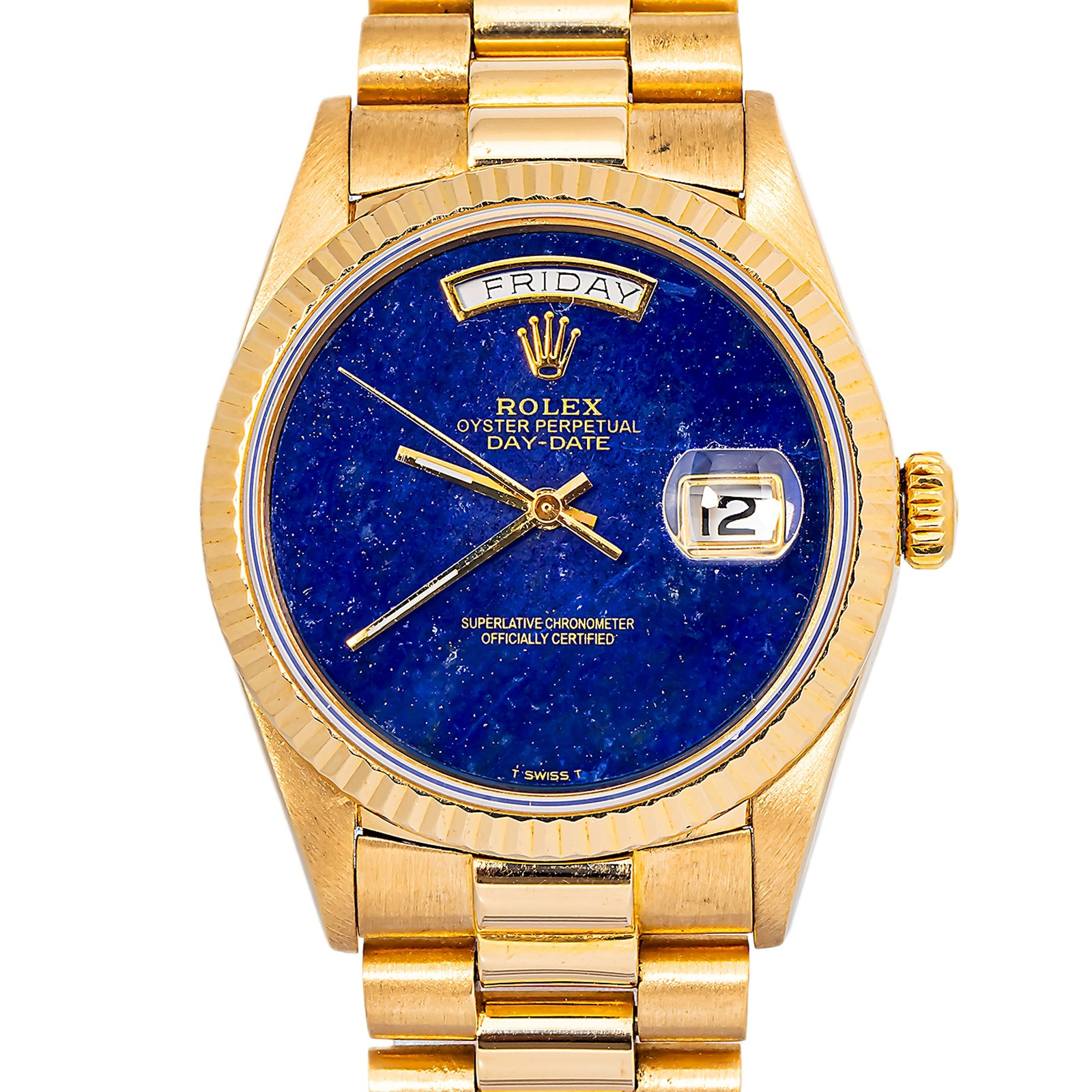 Rolex Day Date 18038 President 18K YG Dial Auto Unisex Watch 36mm