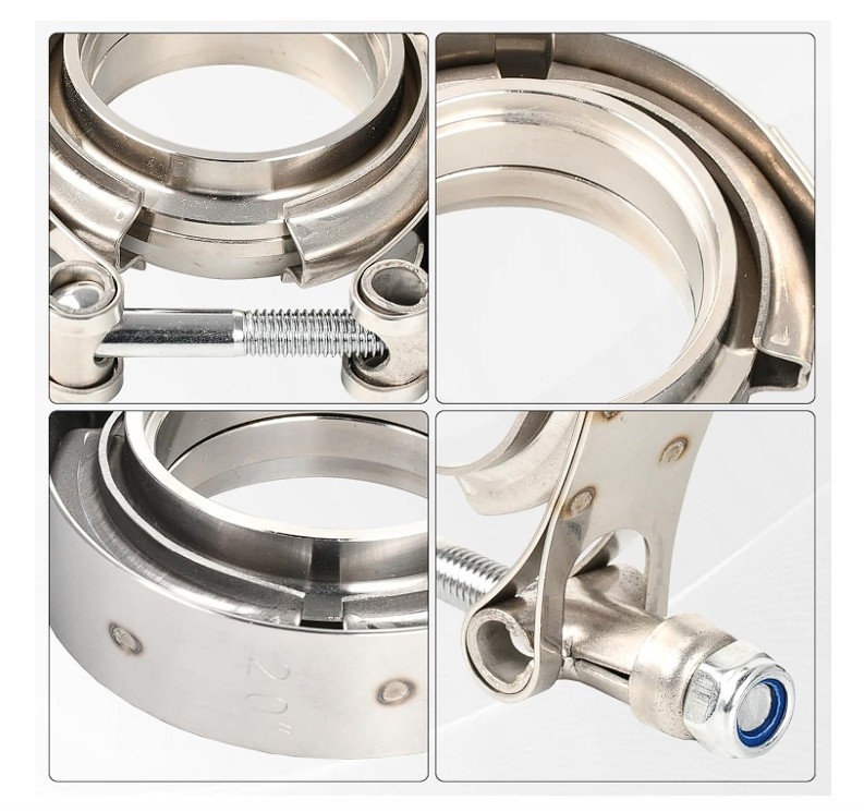 2 inch V Band Clamp with Male ＆ Female Flange, 304 Stainless Steel 2″ V 2 INCH