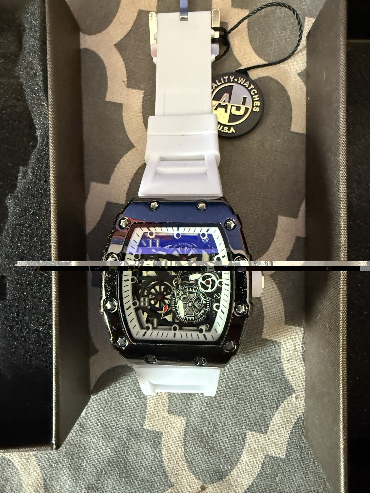 Aj Custom Designed I’m The USA White Watch