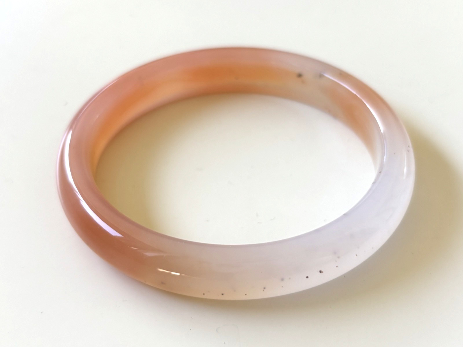 61mm Carnelian Agate Bangles Bracelets Orange Lace Agate Banding