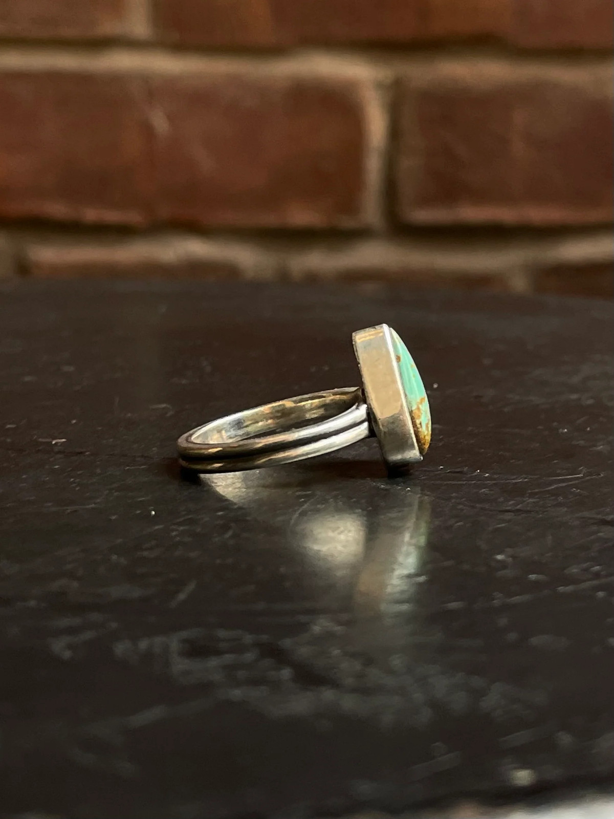 Turquoise Tear Drop Ring Size 8.75| 925 Sterling Silver G291