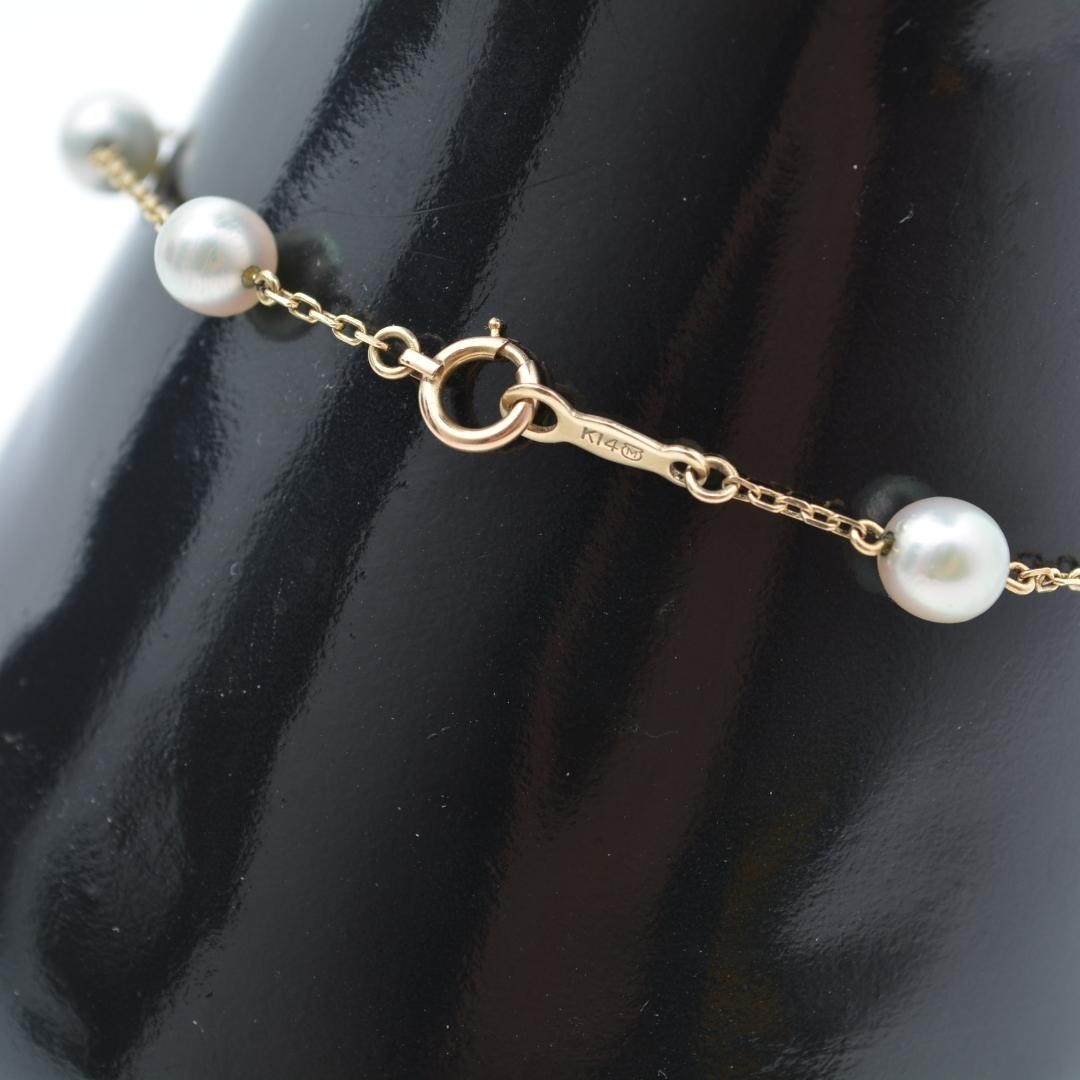 MIKIMOTO Pearl bracelet Akoya pearl 5.7mm K14YG Yellow gold Ships from Japan
