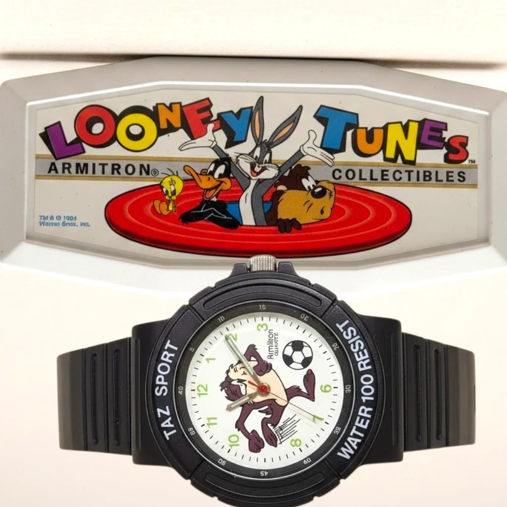 🔥🔥🔥 NOS, ARMITRON LOONEY TUNES COLLECTION (TAZY SPORT), ALL AGES QZ WATCH,NEW