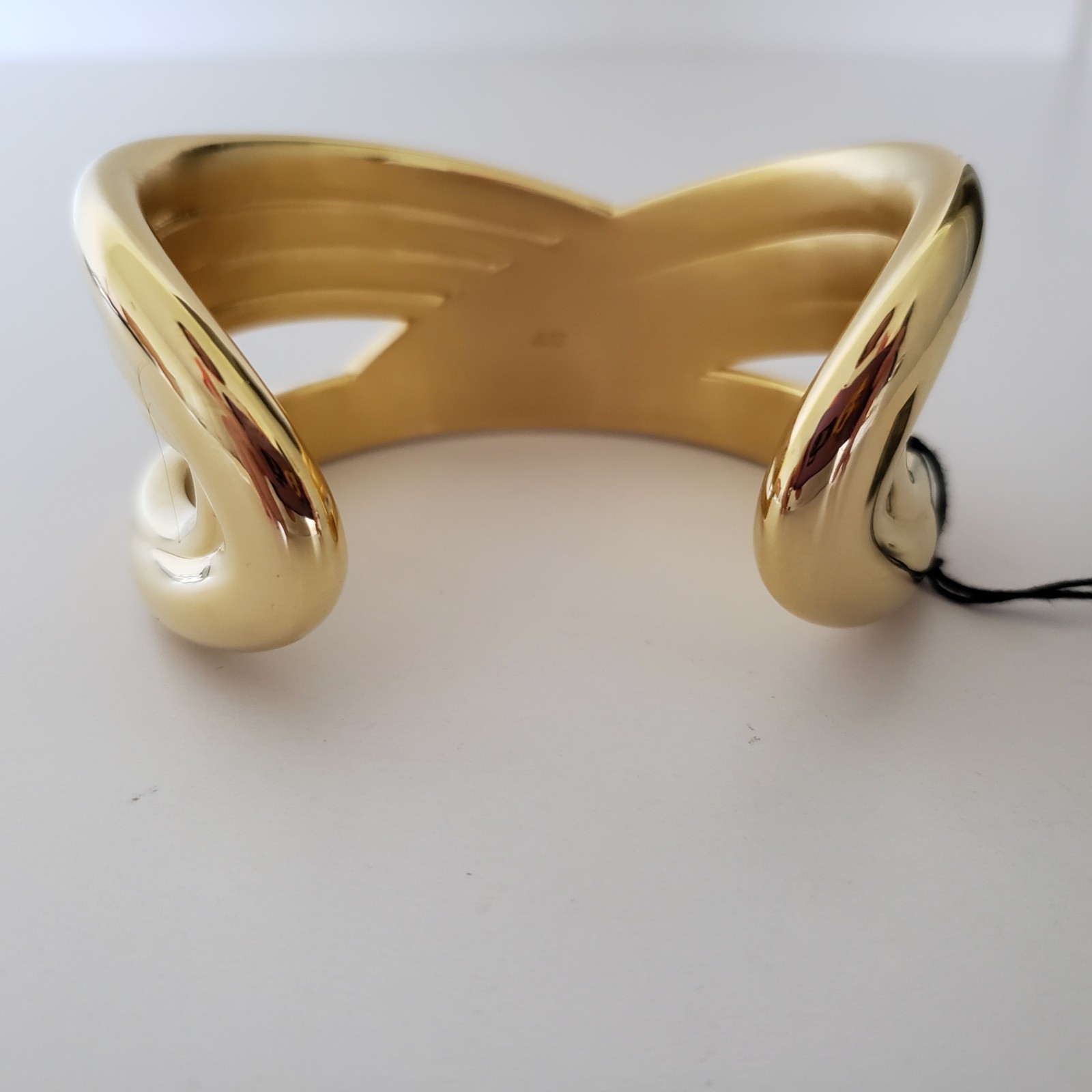 MILOR ITALY 14K Yellow Gold Resin Core Cuff Bracelet