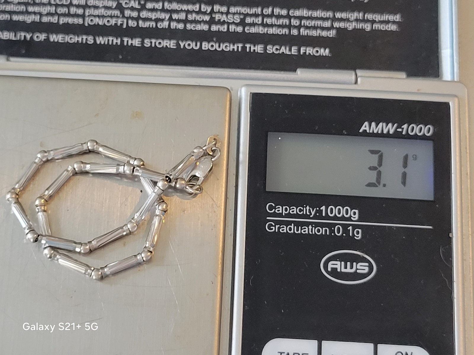 Beautiful Estate White Gold Bracelet Stamped Italy, NIF, 585