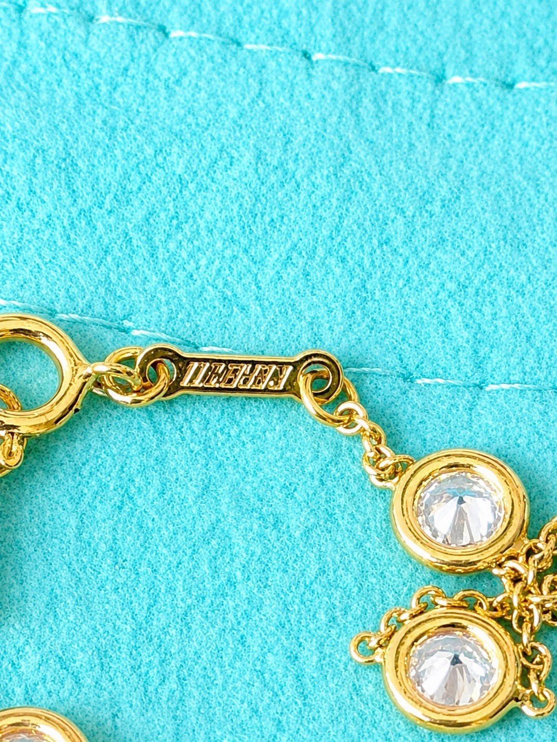 Estate Tiffany & Co 2.25 CTW 18kt Yellow Gold Diamond By The Yard 15 Diamonds