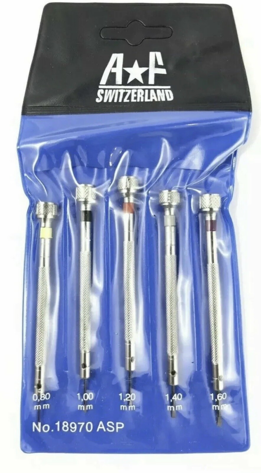 Professional Top Quality Swiss AF Watch flat head blade Screwdriver 5 pc Set NEW