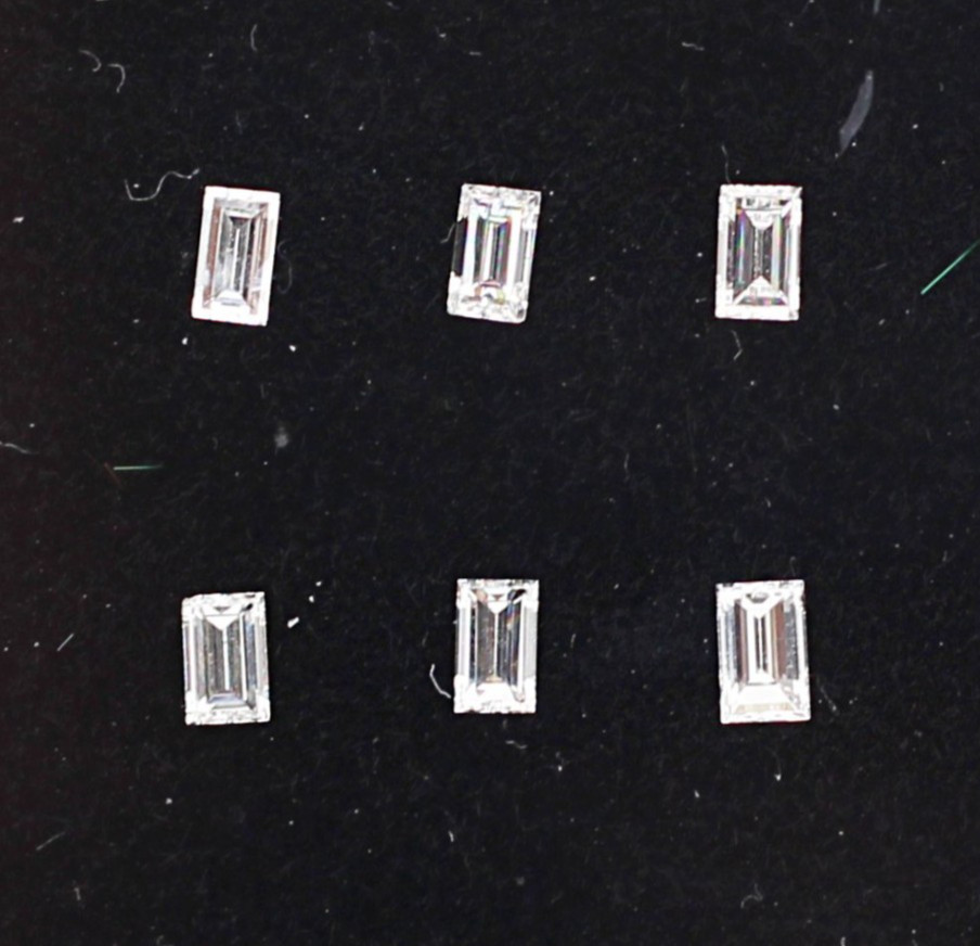 Natural 0.36ct Baguette Cut Loose Diamond Lot of 6