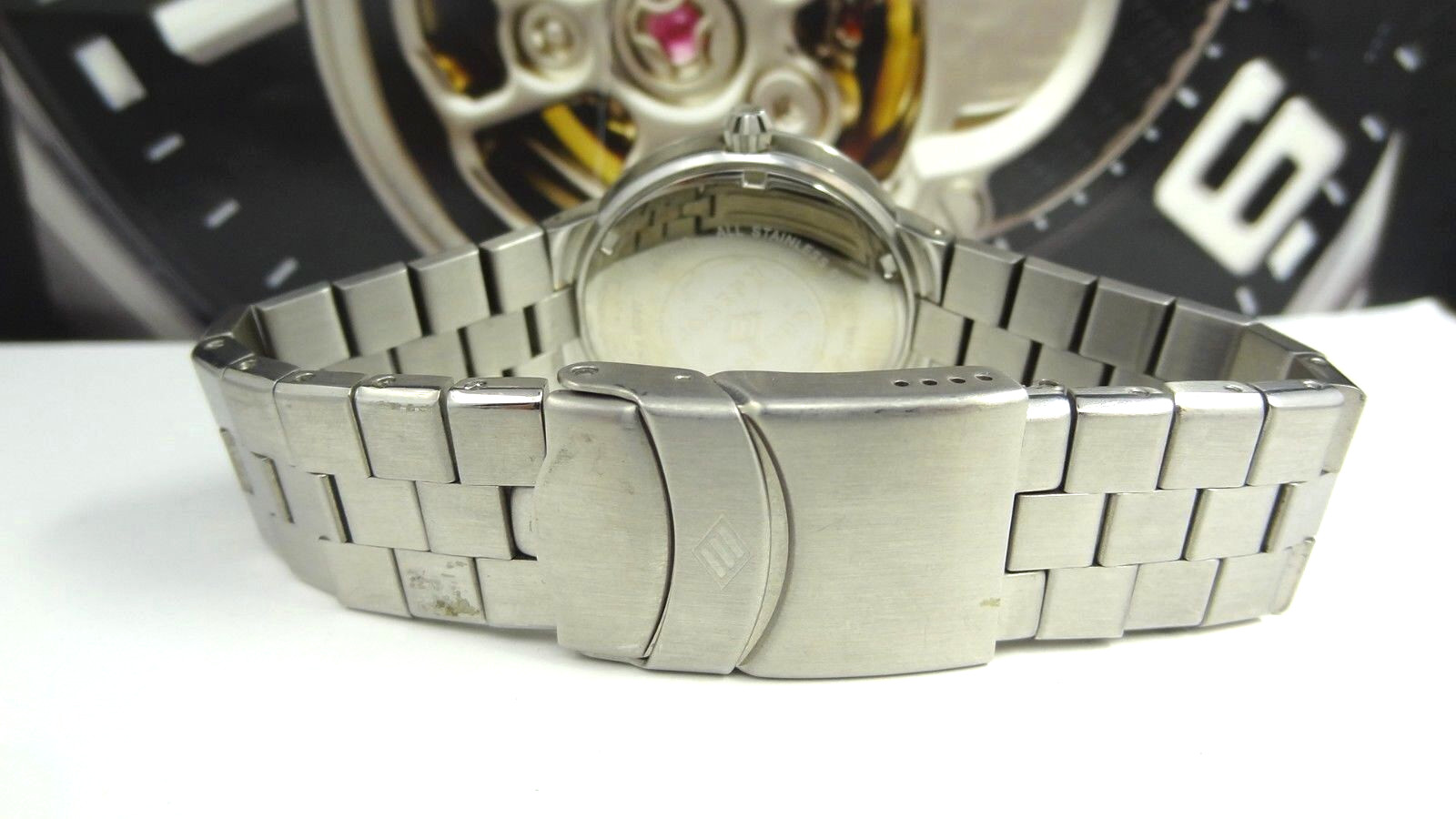 Joseph Abboud 18/1003 Gray Dial Silver Tone Day Date Indicator Men’s Watch