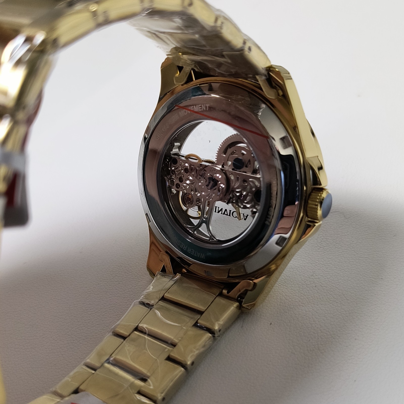 Invicta Men’s Automatic Objet D Art Idyll Gold With Crystal New With Box 43 Mm