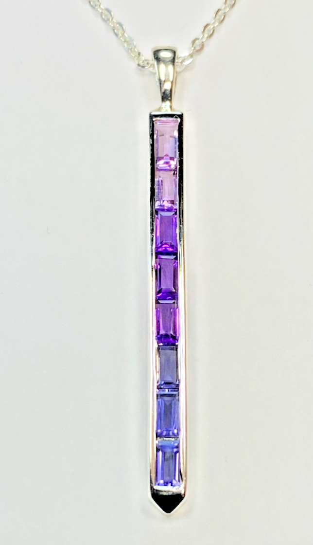 Kit Heath Lavender Amethyst Pendant Necklace Sterling Silver 30–32″ NWT 8g