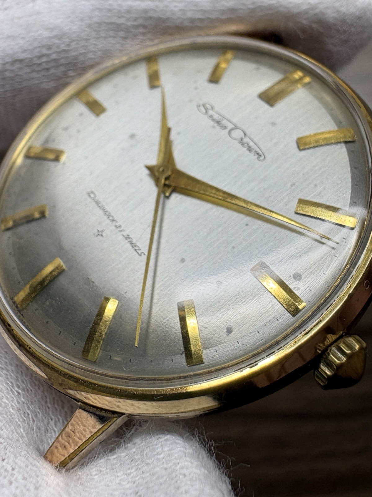 SEIKO Crown J15003E Vintage 1962 Hand-Winding Men’s Watch Overhauled Japan