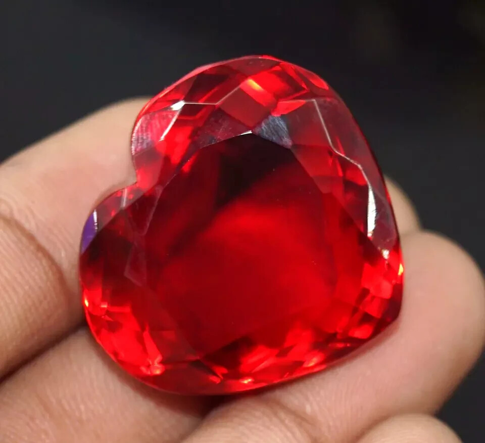 Red Topaz Heart Cut 101.60 Ct EGL Certified A++ Brazilian Natural Loose Gemstone