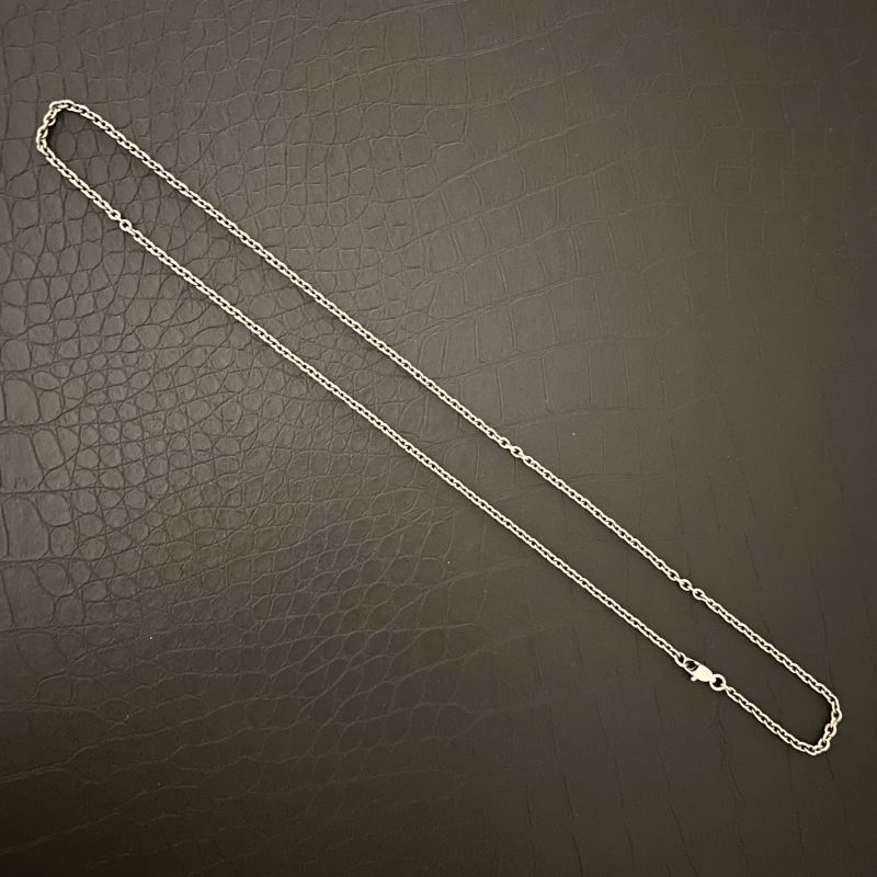 Pure Titanium O-shaped Necklace Wide 3mm Lightweight Anti Allergic Thin Chain