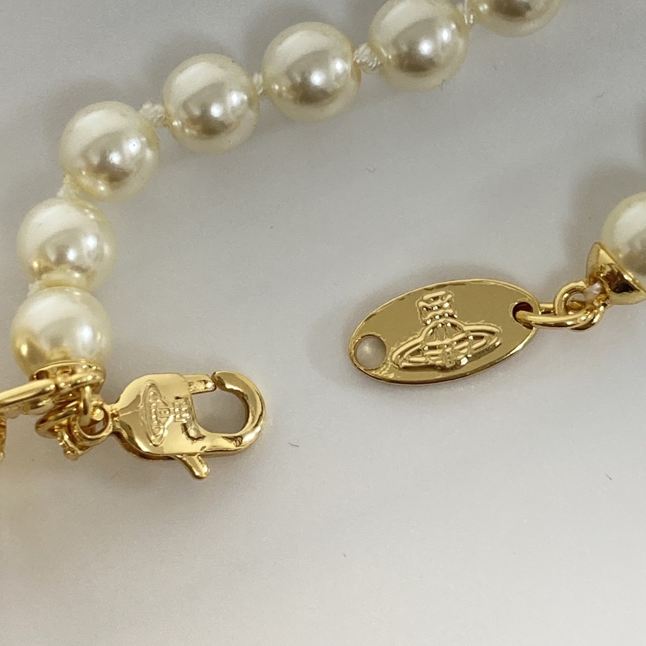 Vivienne Westwood Necklace Pearl Perfume Bottle Choker Gold Wine Red NO BOX