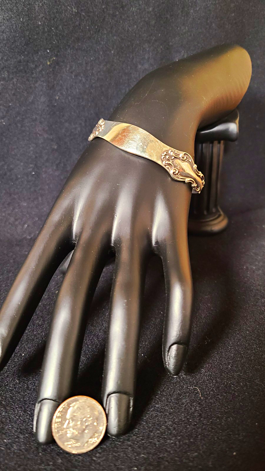DISCONTINUED Reed & Barton Spanish Baroque Sterling Silver Cuff Bracelet 14.39g