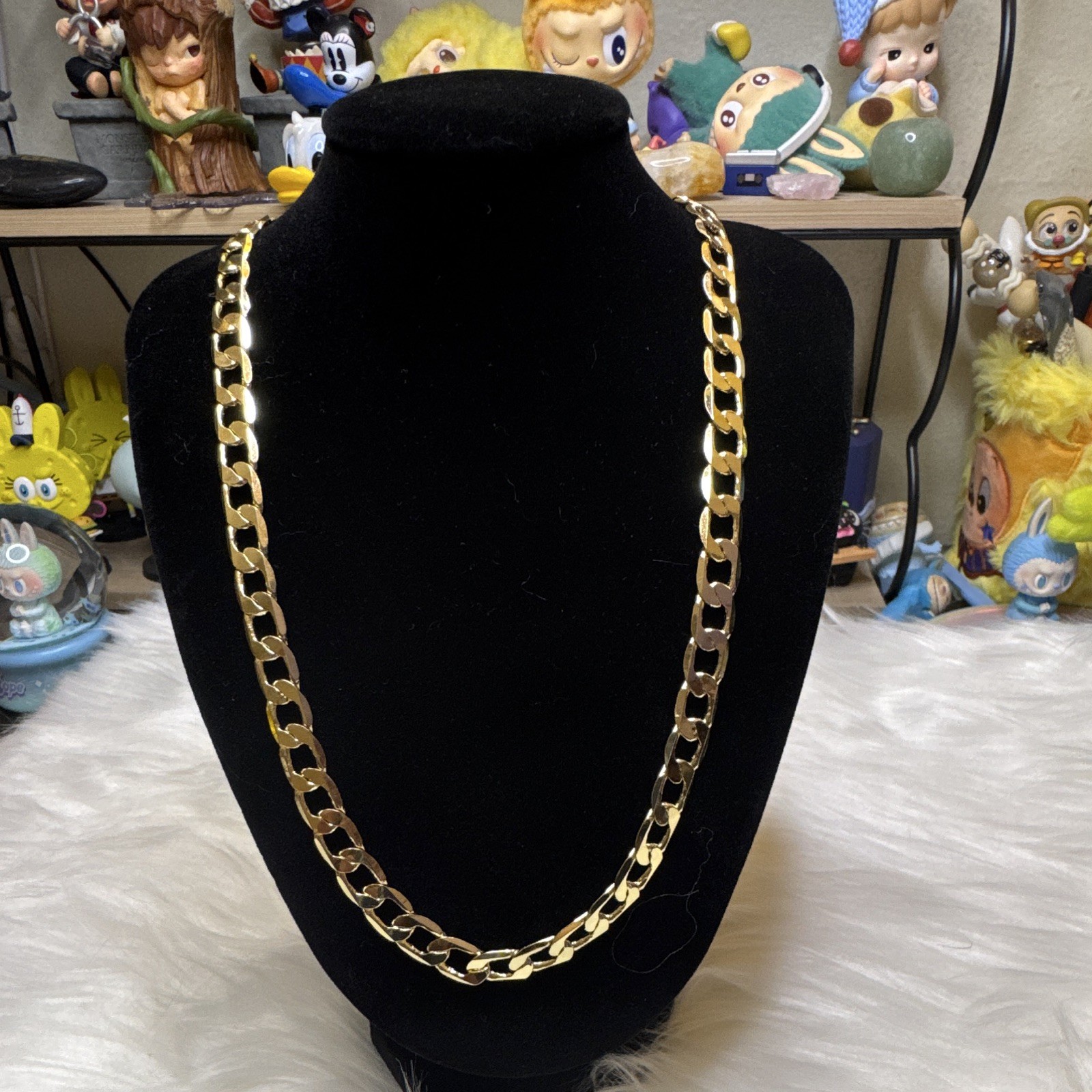 Cuban Link Chain Necklace 14K Gold Filled, 24inch, 8mm, Lobster Clasp